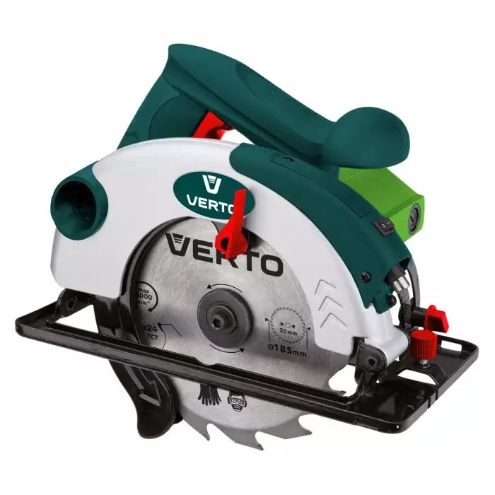 Пила циркулярна 1200 Вт, диск 185x20 мм VERTO (52G684)